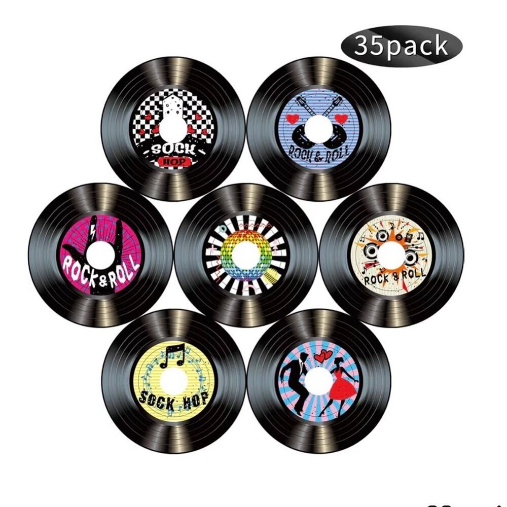 Boao Retro Vinyl Record Party Decorations - 35 Pack (A173)